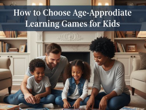 How to Choose Age-Appropriate Learning Games for Kids