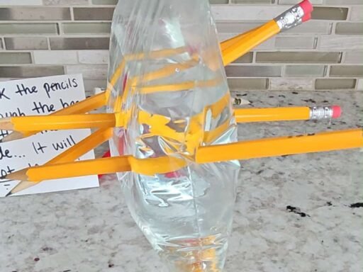 Pencil Water Bag Experiment - Crafty Morning