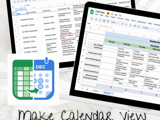 View Your Spreadsheet as a Calendar